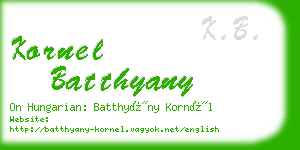 kornel batthyany business card